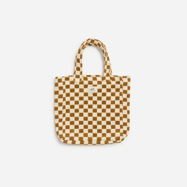 slowtide-mate-terry-tote-brush-sac-cabas-en-ponge-de-coton-motif-damier-avec-poc image 1