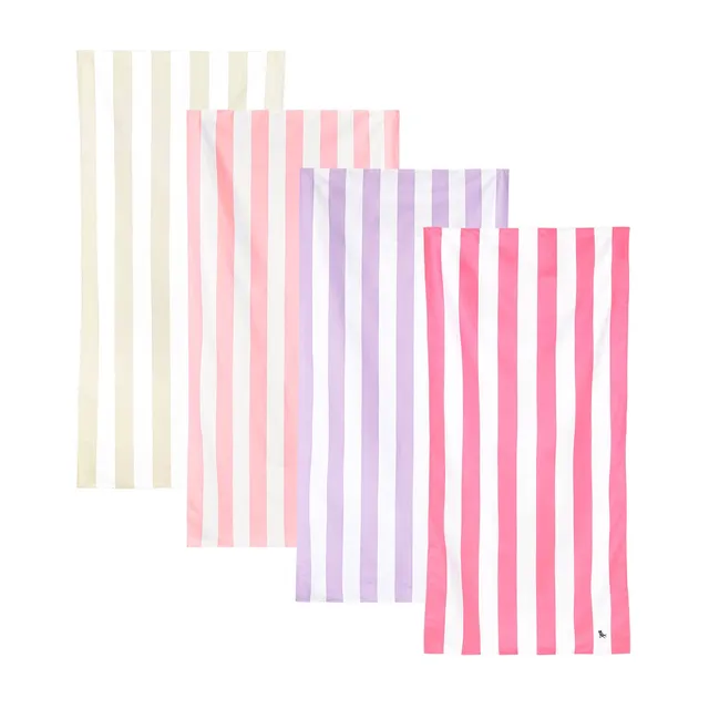 dock-bay-quick-dry-towels-pretty-in-pink-lot-de-4-serviettes-de-plage-cabana-en- image 1