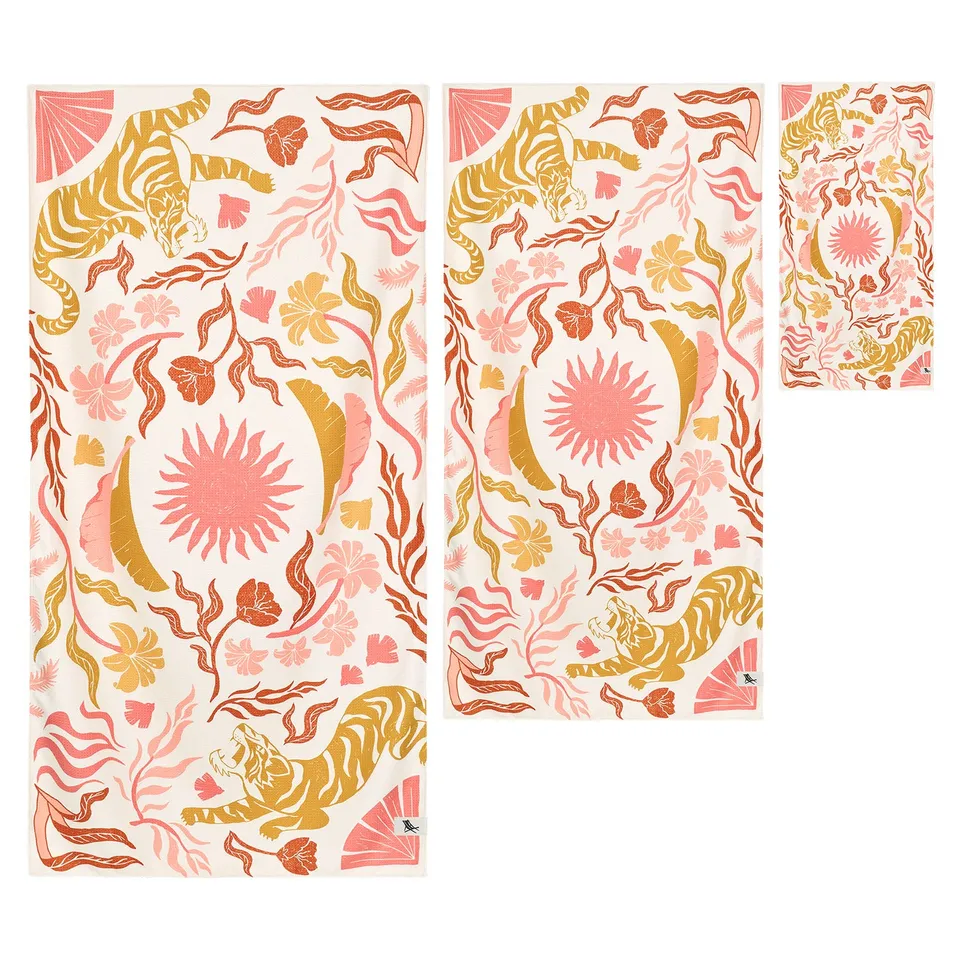 dock-bay-quick-dry-bath-towel-tiger-palm-lot-de-3-serviettes-de-bain-gaufr-es-en image 1