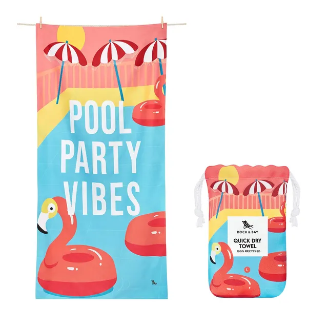 dock-bay-quick-dry-towel-pool-party-vibes-serviette-de-plage-festif-s-chage-rapi image 1