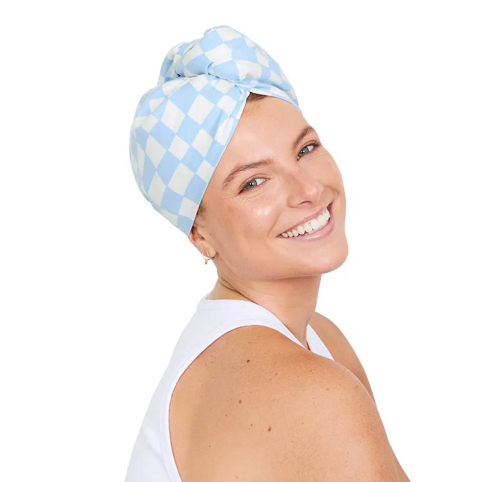 dock-bay-hair-wrap-surf-check-turban-microfibre-recycl-dryq-pour-cheveux-s-chage image 1