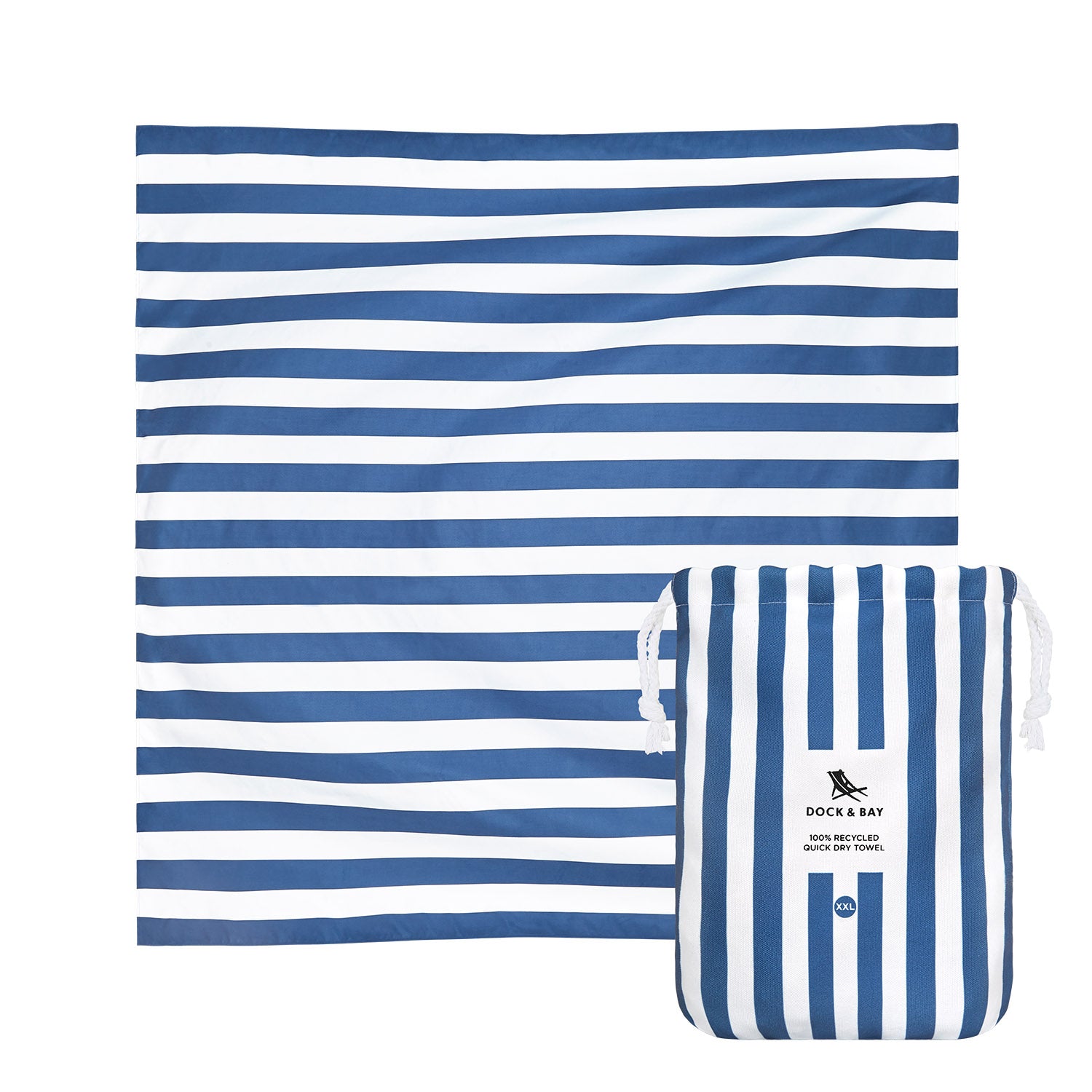dock-bay-cabana-quick-dry-towel-extra-extra-large-xxl-whitsunday-blue-serviette- image 1
