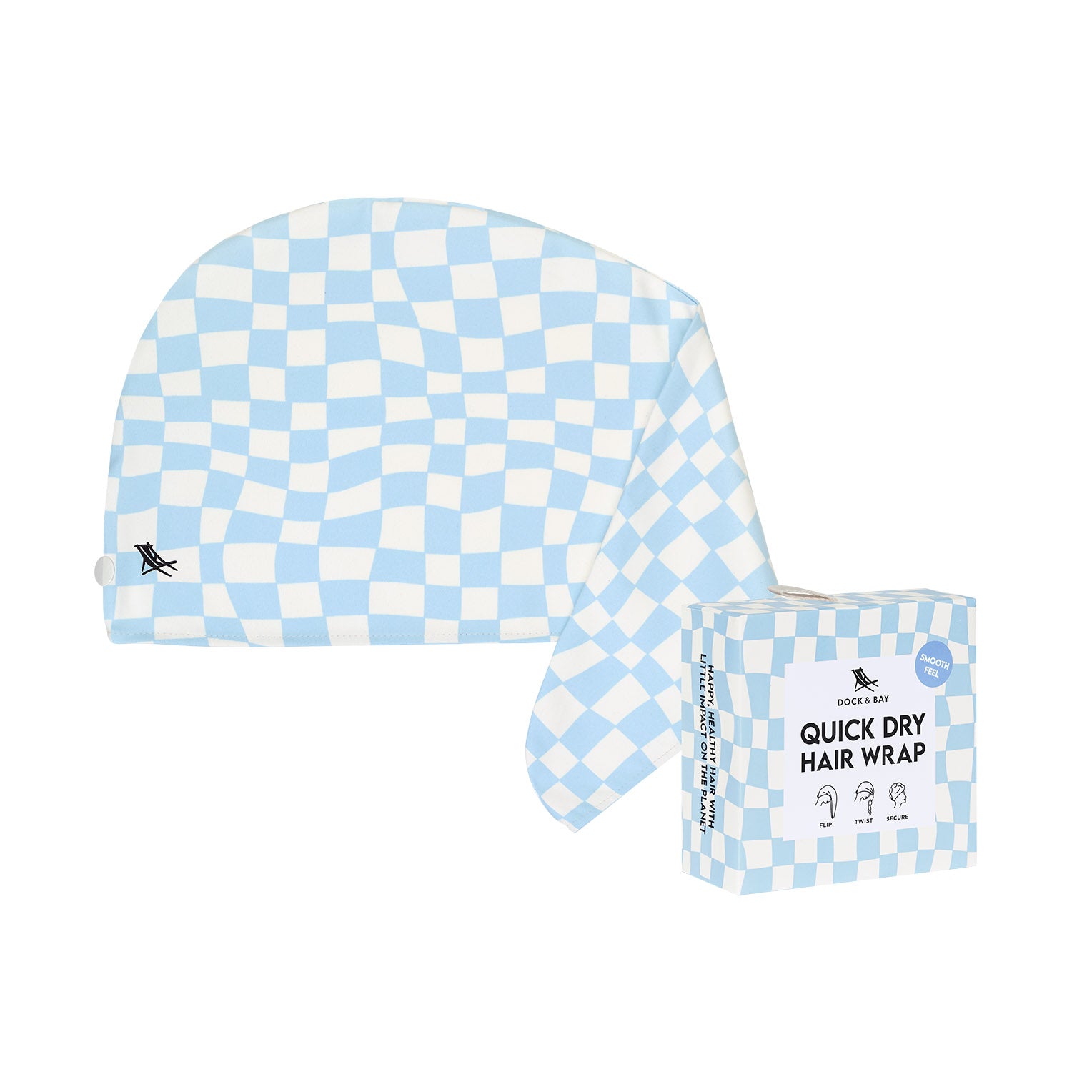 dock-bay-hair-wrap-surf-check-turban-microfibre-recycl-dryq-pour-cheveux-s-chage image 2