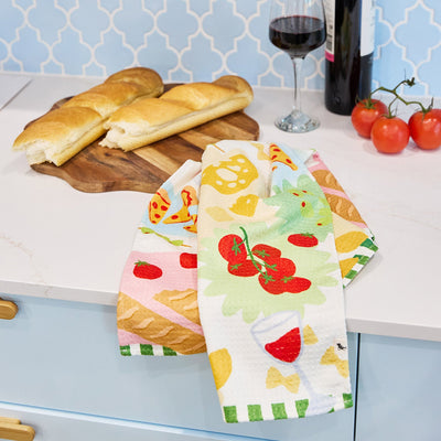 dock-bay-tea-towel-wine-dine-torchon-microfibre-gaufr-motif-vin-cadeau-amateur-d image 2