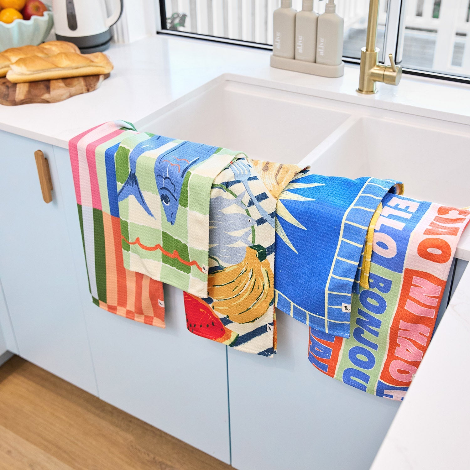 dock-bay-tea-towel-greetings-from-torchon-de-cuisine-en-coton-s-chage-rapide-mot image 5
