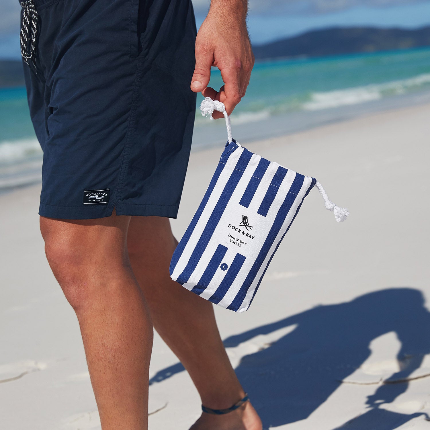 dock-bay-quick-dry-towels-bestselling-blue-lot-de-4-pack-cabana-serviettes-de-pl image 4