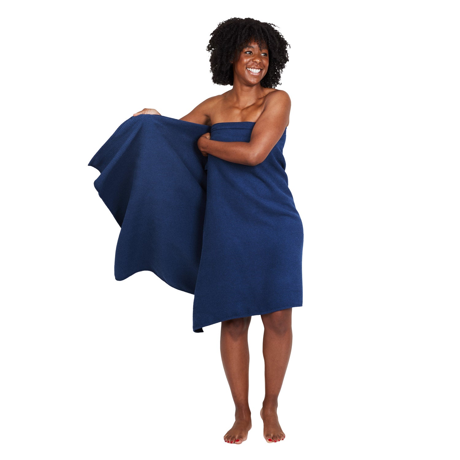 dock-bay-bath-towel-nautical-navy-serviette-de-bain-gaufr-e-en-microfibre-recycl image 8