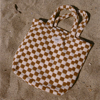 slowtide-mate-terry-tote-brush-sac-cabas-en-ponge-de-coton-motif-damier-avec-poc image 2